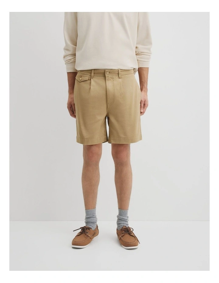 Australian Cotton Workwear Short in Stone image 3