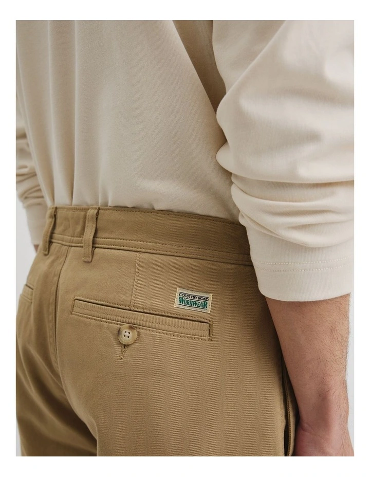 Australian Cotton Workwear Short in Stone image 4