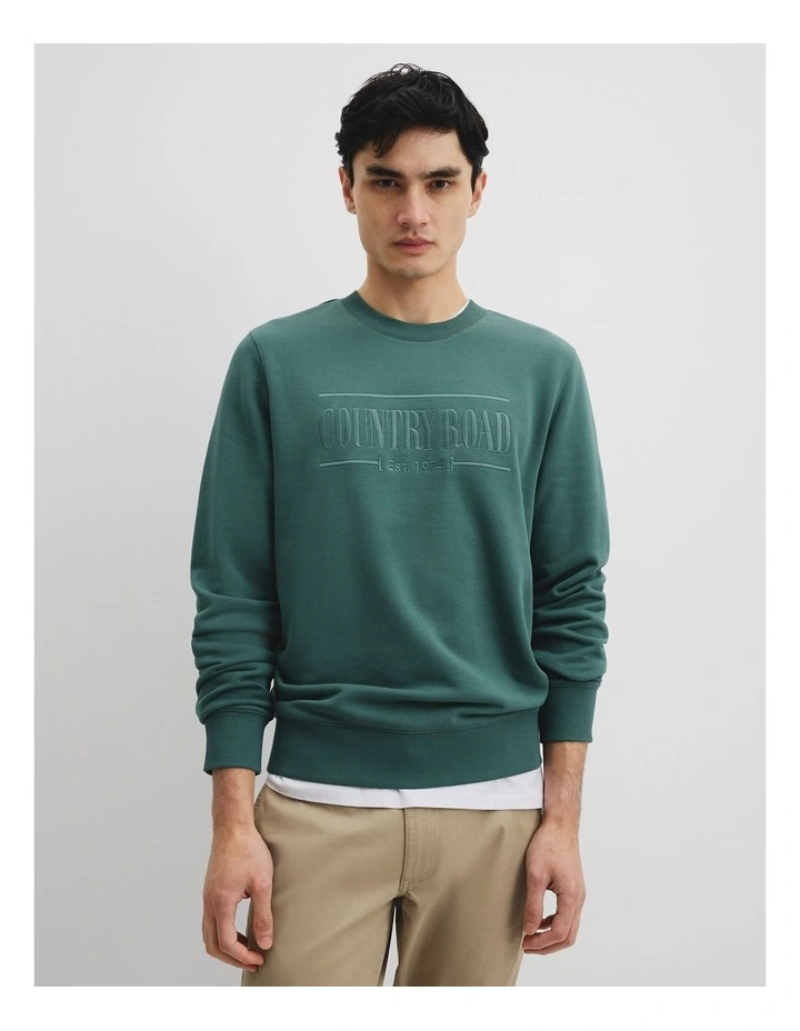 Verified Australian Cotton Heritage Sweat in Cypress image 1