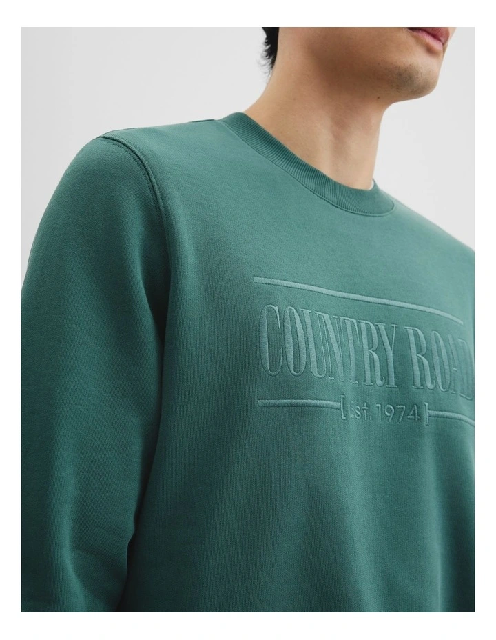 Verified Australian Cotton Heritage Sweat in Cypress image 2