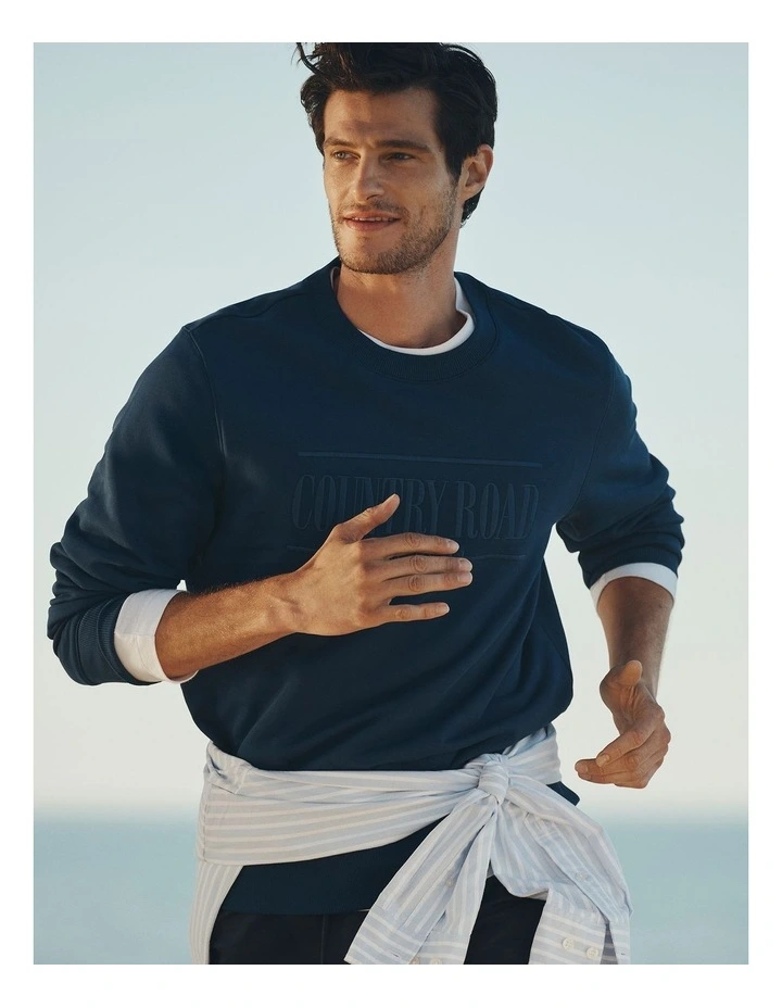 Verified Australian Cotton Heritage Sweat in Lapis image 2
