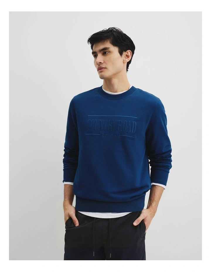 Verified Australian Cotton Heritage Sweat in Lapis image 3