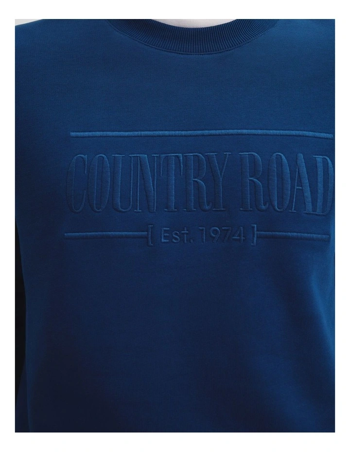 Verified Australian Cotton Heritage Sweat in Lapis image 4