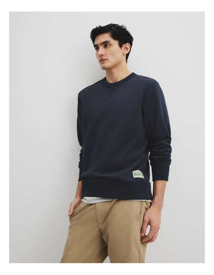 Australian Cotton Workwear Sweat in Navy image 1