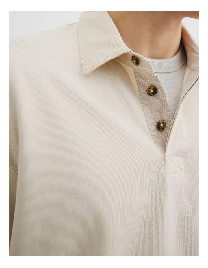 Australian Cotton Workwear Rugby in Oat image 6