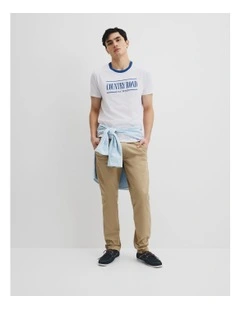 Verified Australian Cotton Heritage T-shirt in Blue Multi