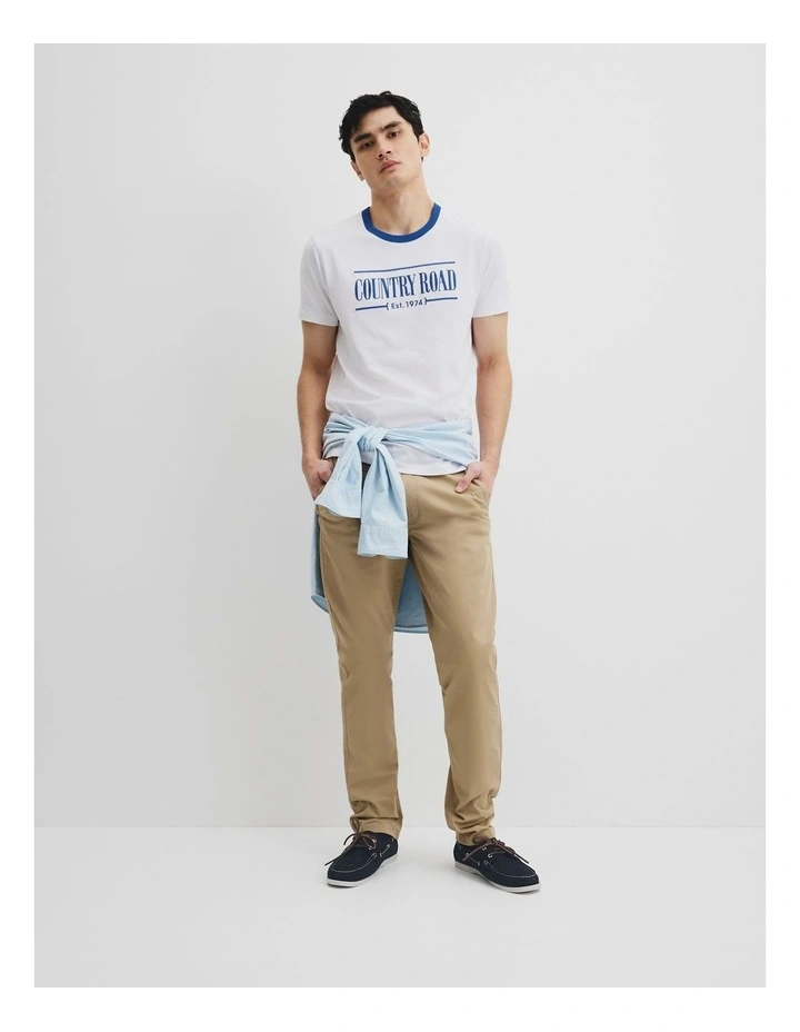 Verified Australian Cotton Heritage T-shirt in Blue Multi image 1