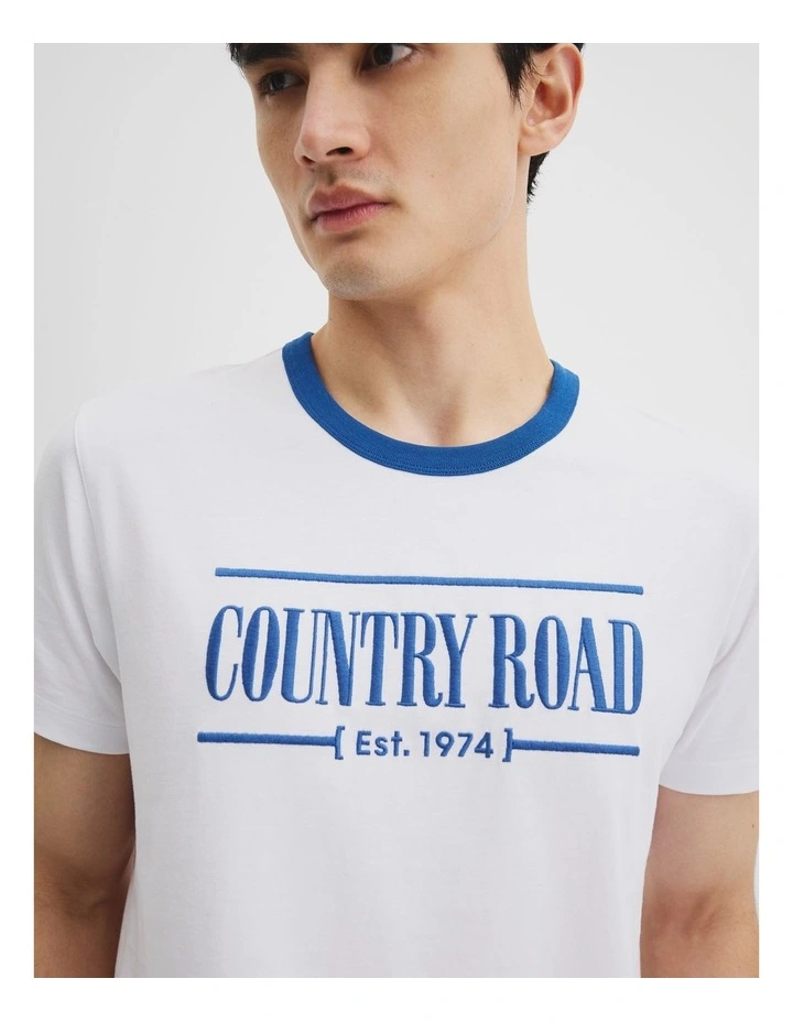 Verified Australian Cotton Heritage T-shirt in Blue Multi image 2