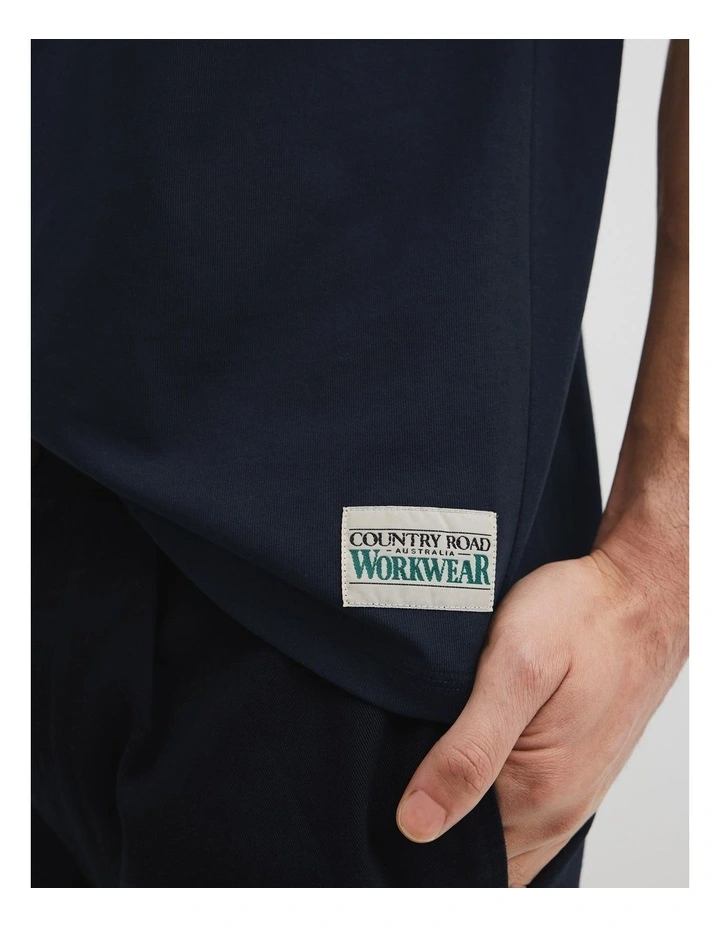 Vac Workwear T-shirt in Navy image 2