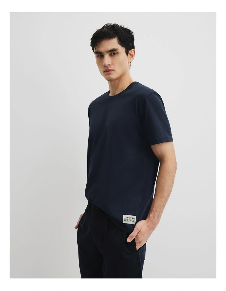 Vac Workwear T-shirt in Navy image 3