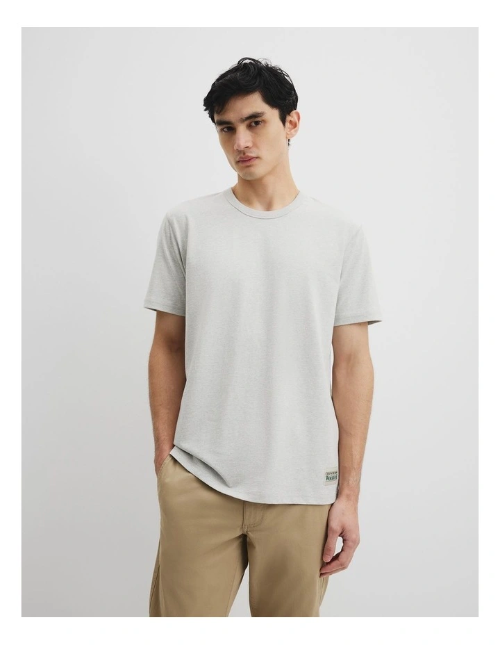 Vac Workwear T-shirt in Grey Melange image 1