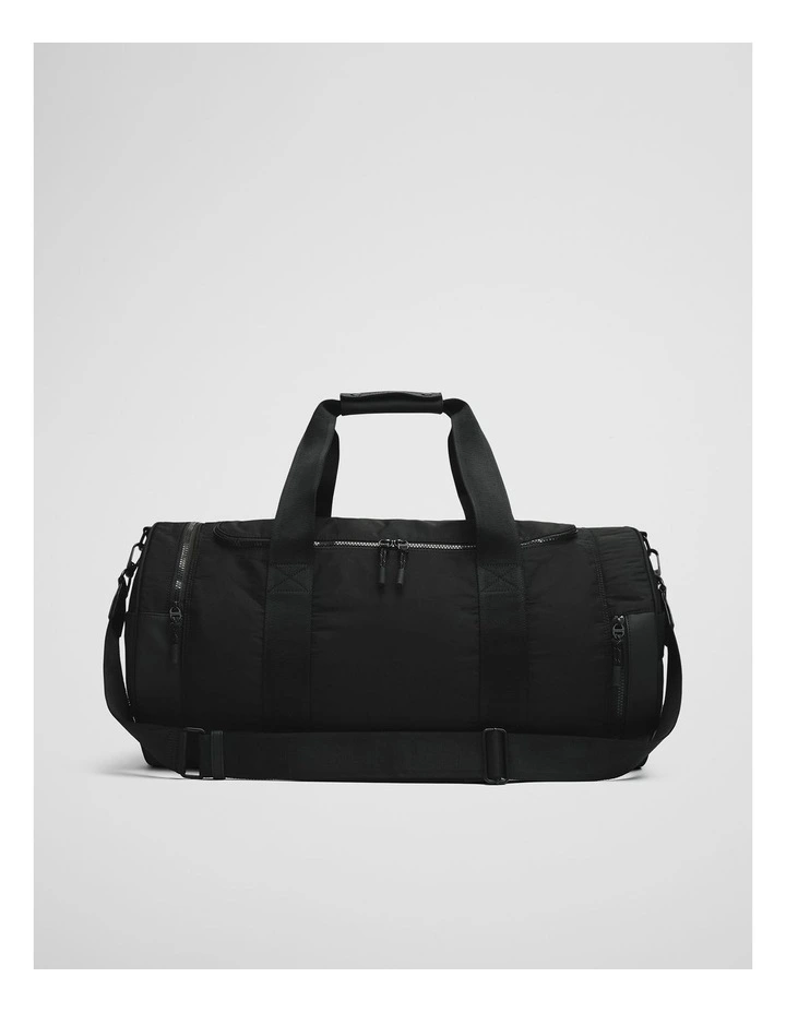 Recycled Polyester Carry On Duffle in Black image 1