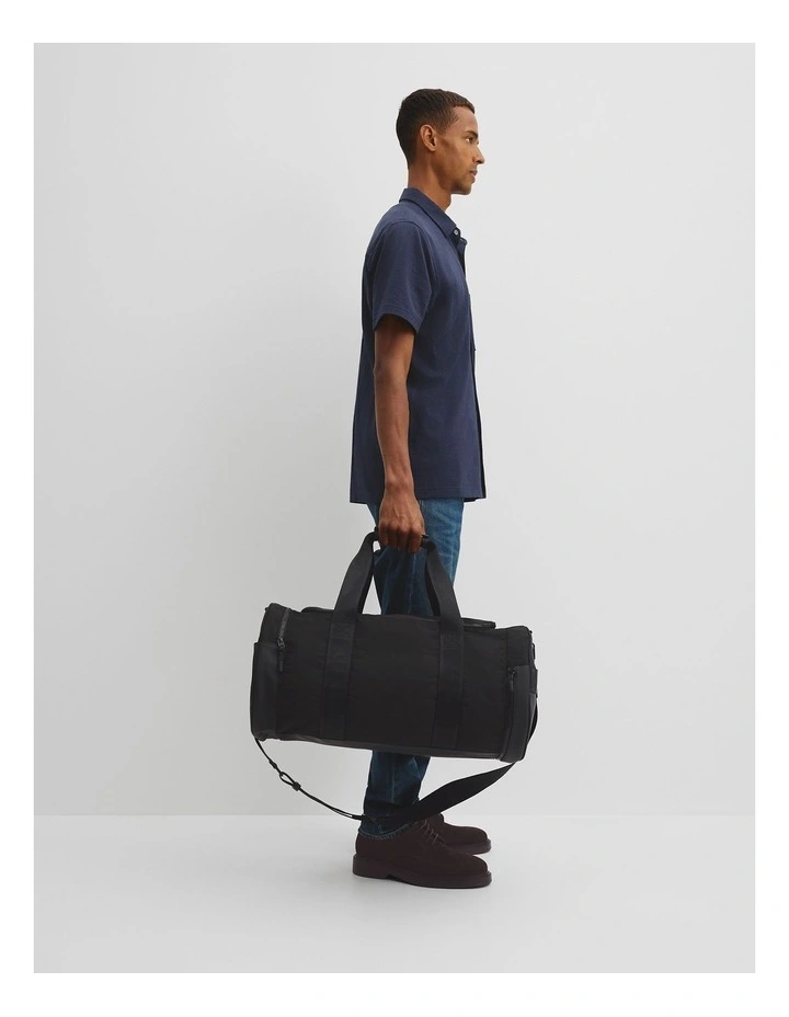 Recycled Polyester Carry On Duffle in Black image 2