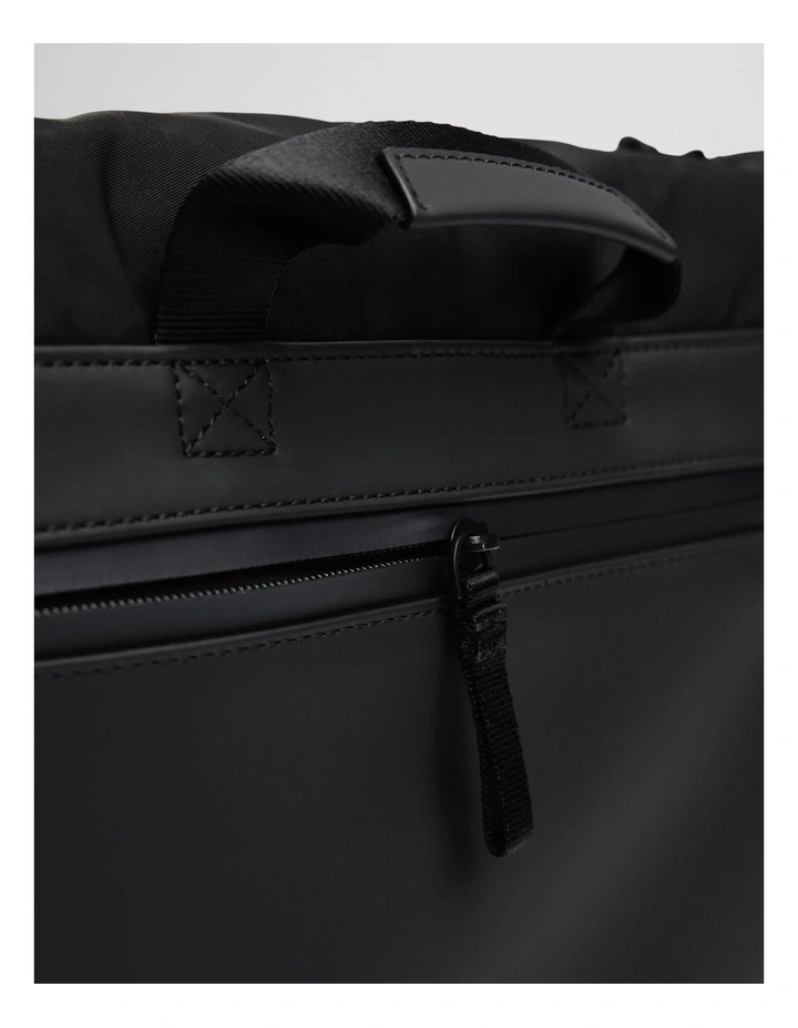 Recycled Polyester Travel Messenger Bag in Black image 3