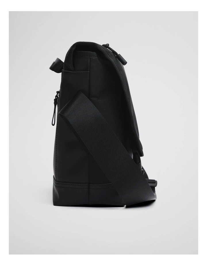 Recycled Polyester Travel Messenger Bag in Black image 4