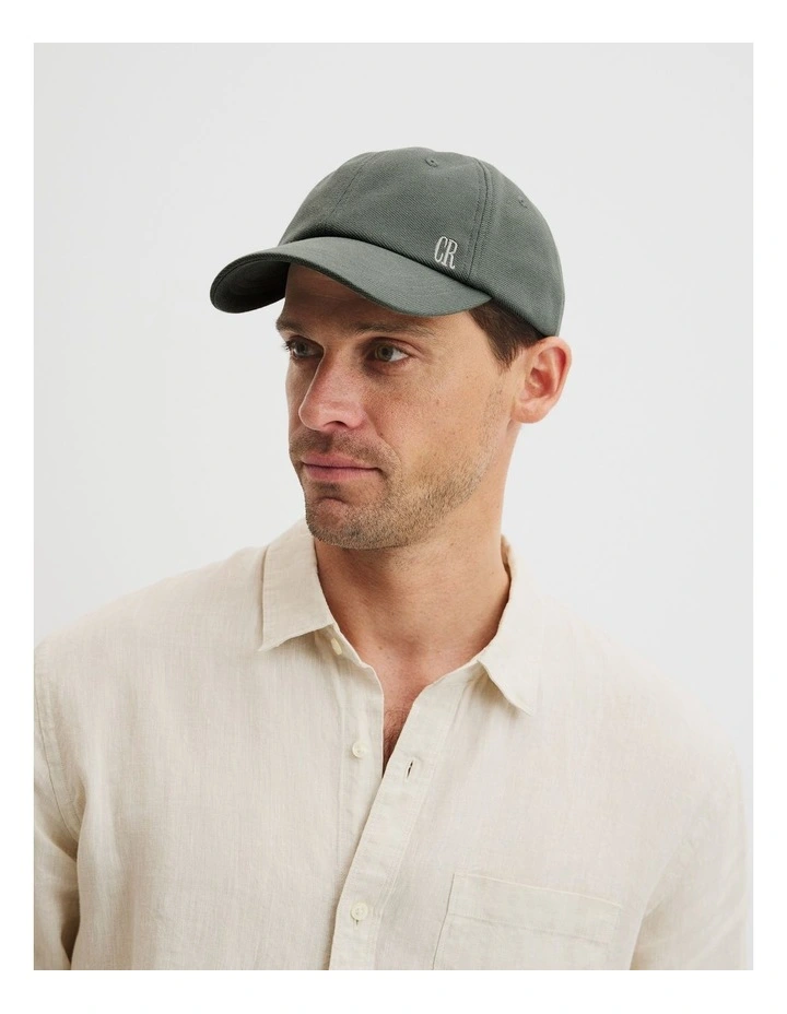 Australian Cotton Pique Logo Cap in Thyme image 2
