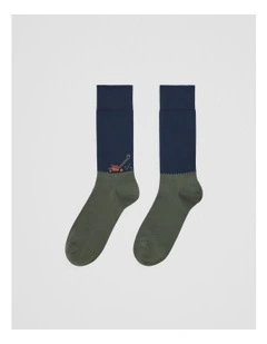 Australian Cotton Blend Mower Sock in Thyme