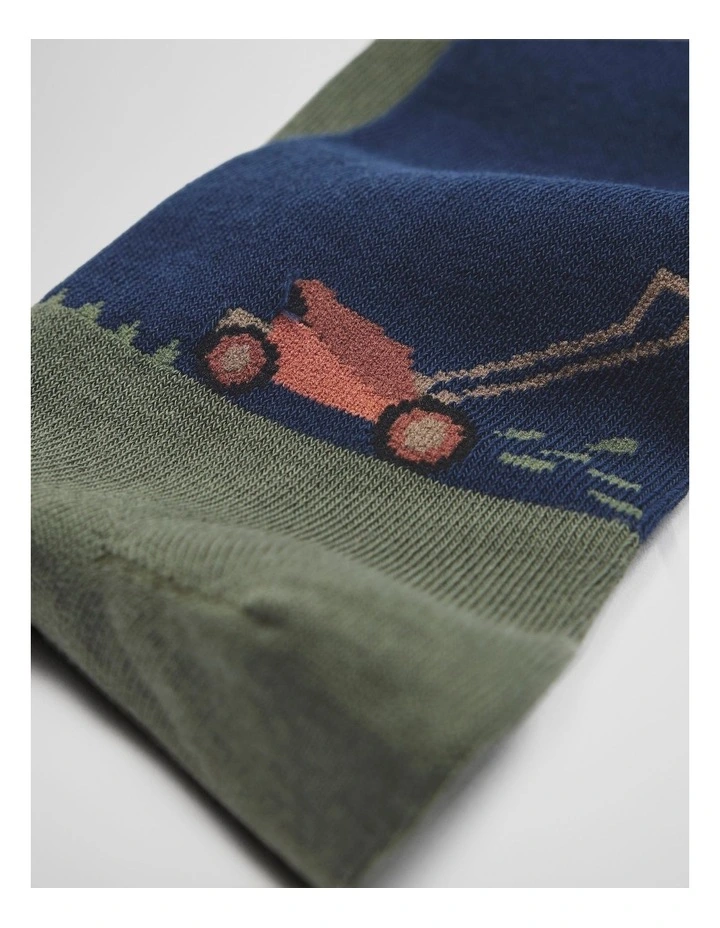 Australian Cotton Blend Mower Sock in Thyme image 2