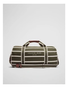 Country Road Logo Tote in Thyme Stripe