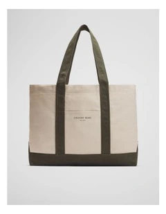 Country Road Large Cotton Shopper in Thyme