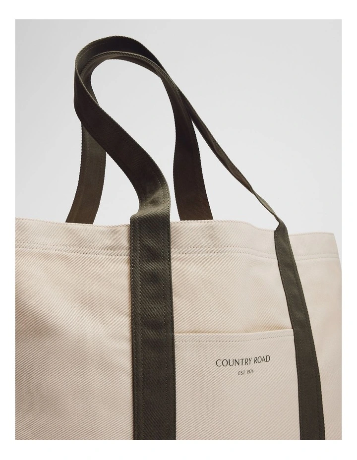 Country Road Large Cotton Shopper in Thyme image 4