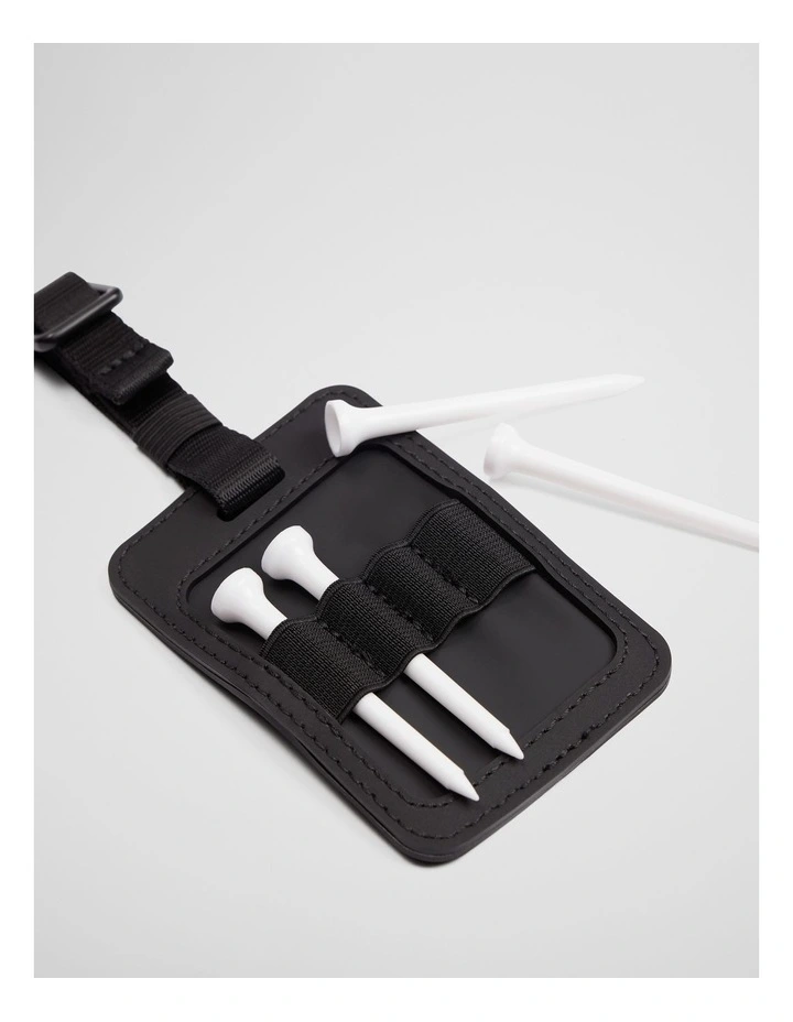 Cr Golf Tee Bag Tag in Black image 2