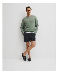 Verified Australian Cotton Heritage Sweat in Evergreen