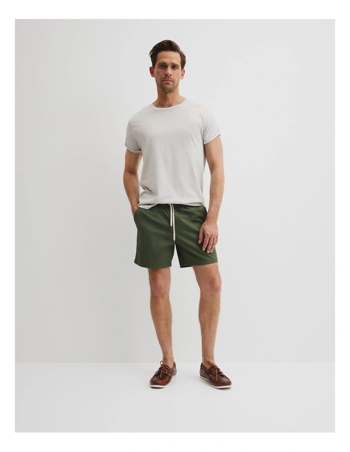 Australian Cotton Longline Garment Dye T-shirt in Mineral image 3