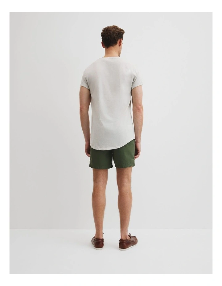 Australian Cotton Longline Garment Dye T-shirt in Mineral image 4