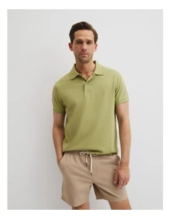 Australian Cotton Pique Polo in Cactus