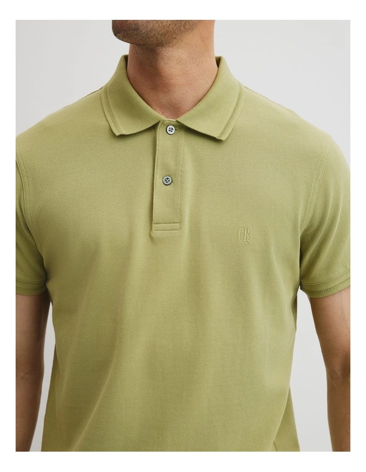 Australian Cotton Pique Polo in Cactus image 2