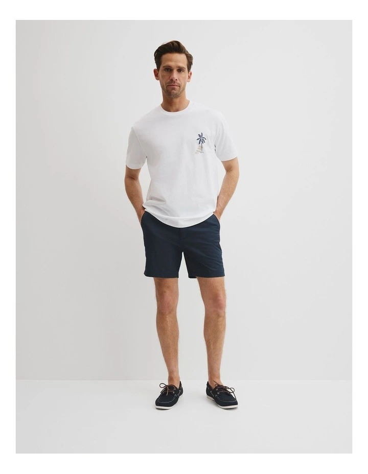 Australian Cotton Beach Graphic T-shirt in White Multi image 3