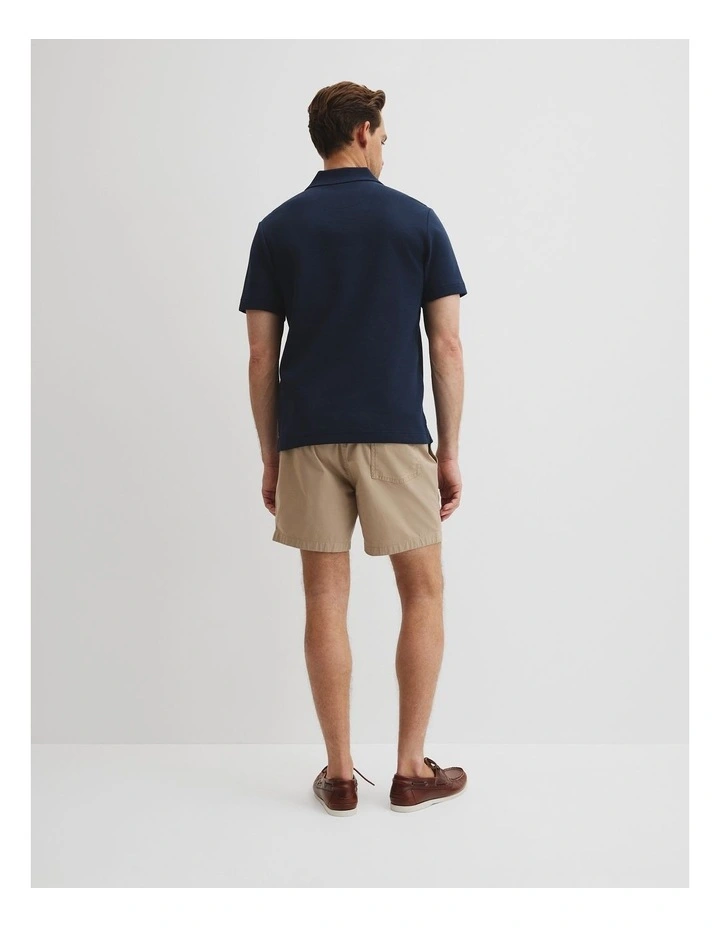 Australian Cotton Waffle Polo in Navy image 4