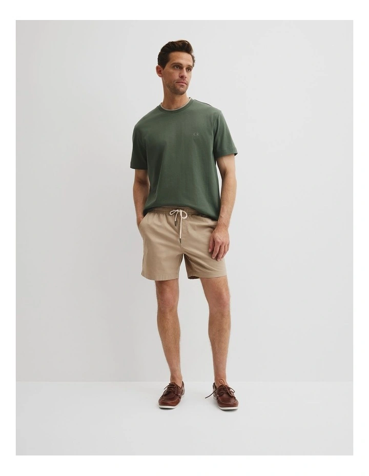 Australian Cotton Cr Logo Tipped T-shirt in Thyme image 3