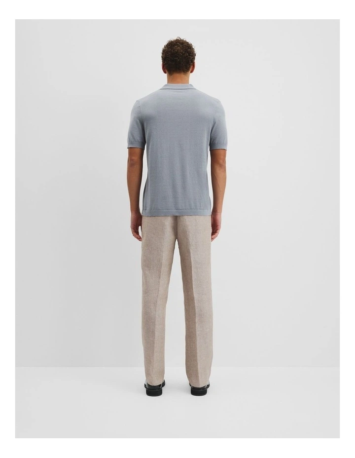 Cotton Silk Trophy Polo in Mist image 4