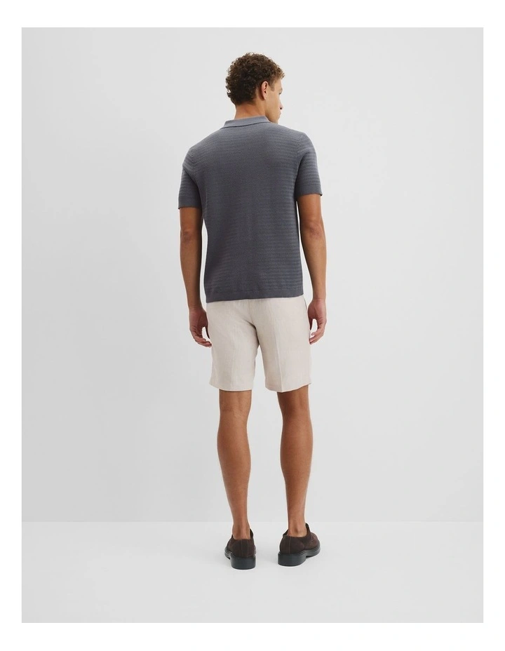 Organic Cotton Wave Knit Shirt in Ash Blue image 4