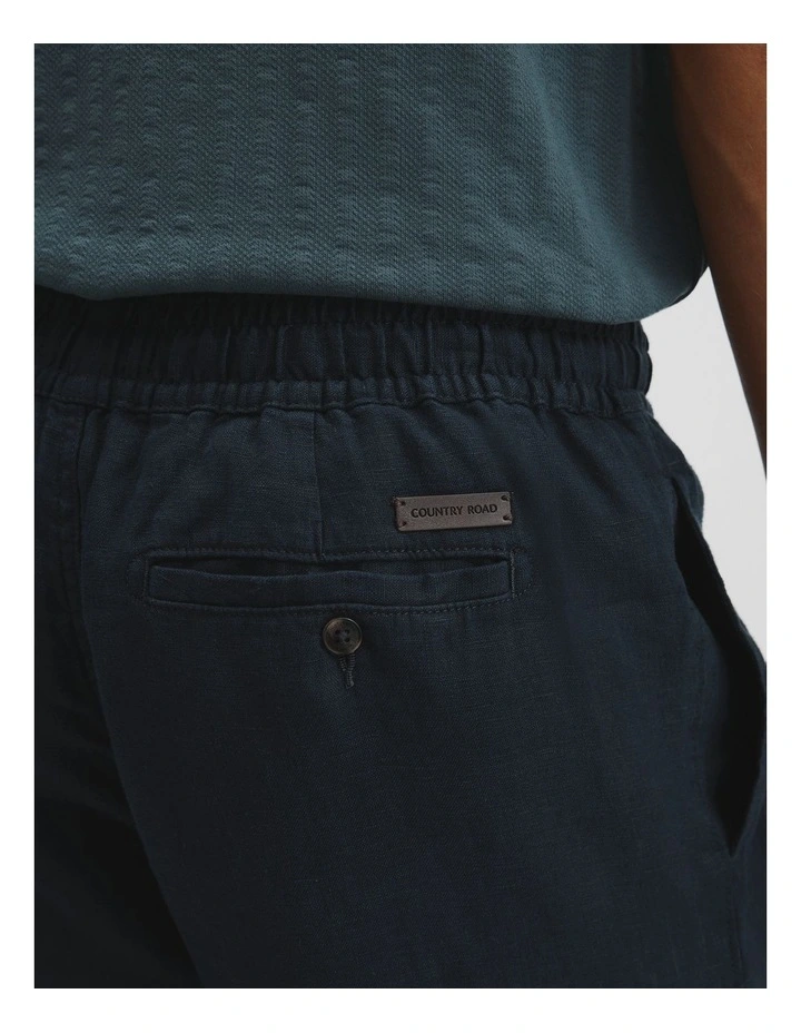 Relaxed Fit Organically Grown Linen Discord Pant in Navy image 3