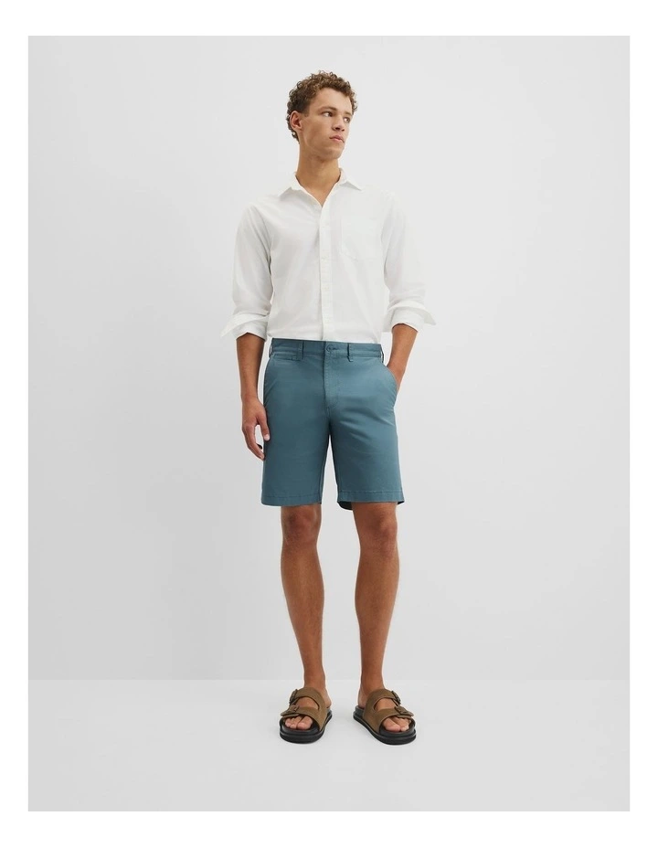 Australian Cotton Stretch Chino Short in Bluestone image 1