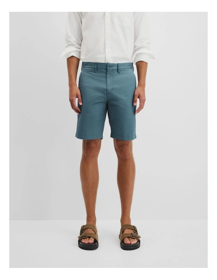 Australian Cotton Stretch Chino Short in Bluestone image 2