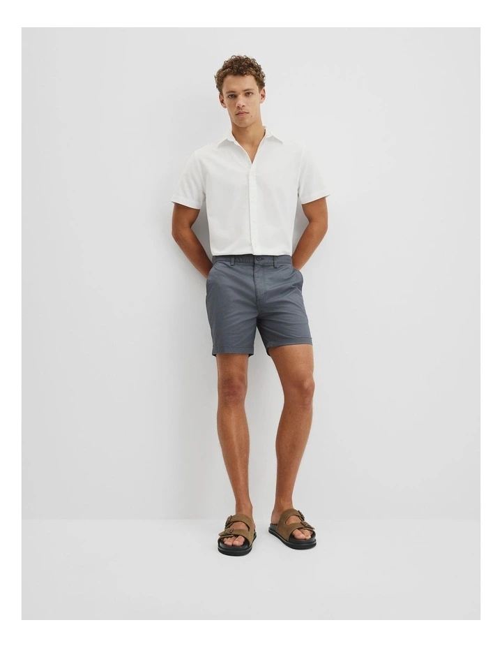 Cotton Chino Short in Ash Blue image 1