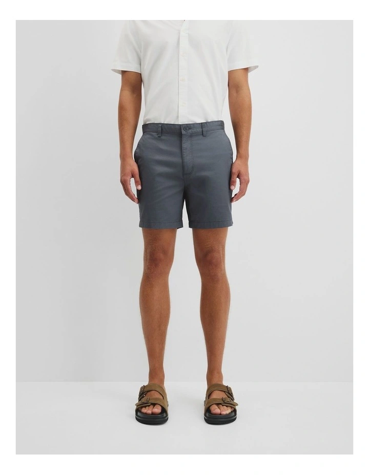 Cotton Chino Short in Ash Blue image 2