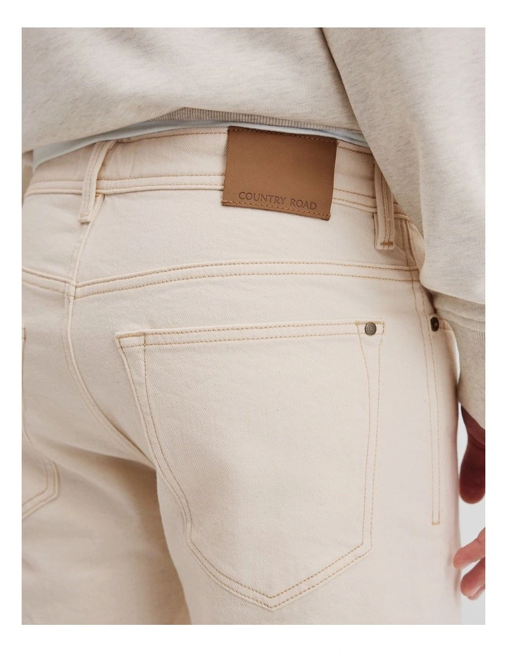 Denim Short in Natural image 3