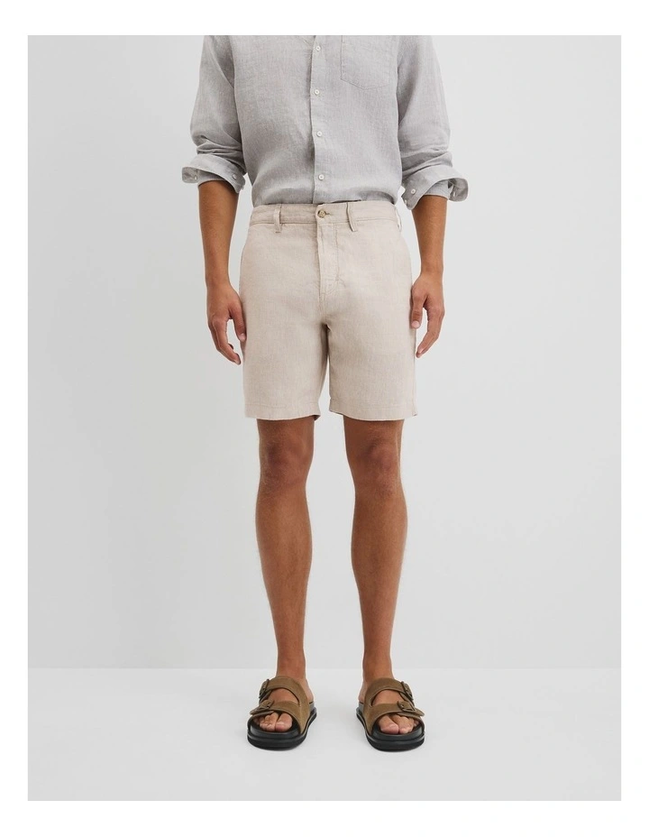 Organically Grown Linen Short in Oat image 2