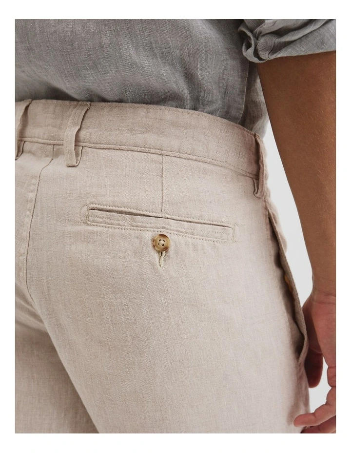 Organically Grown Linen Short in Oat image 3