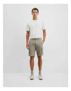 Canvas Cargo Short in Moss
