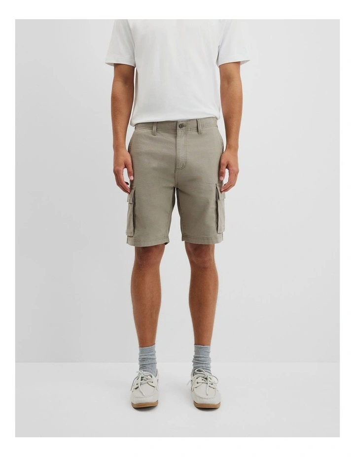 Canvas Cargo Short in Moss image 2