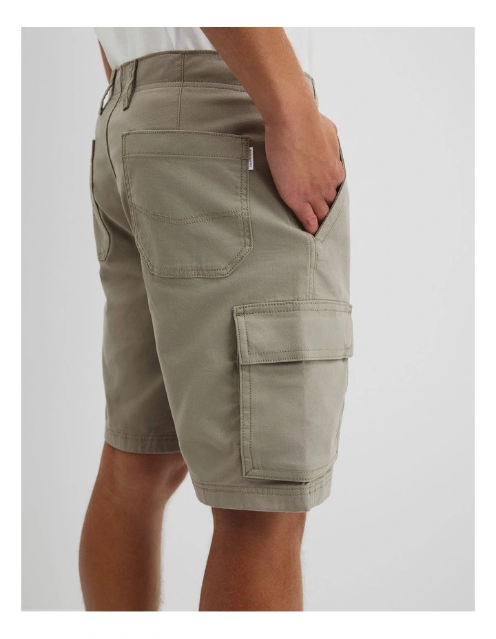 Canvas Cargo Short in Moss image 3