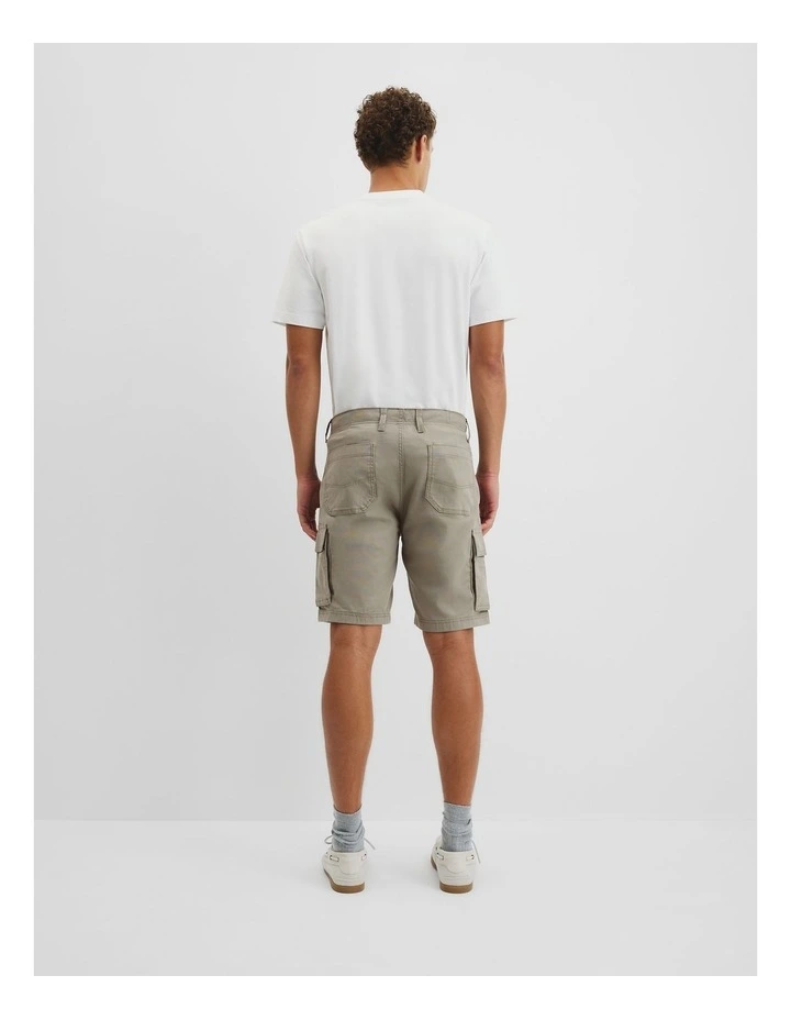 Canvas Cargo Short in Moss image 4
