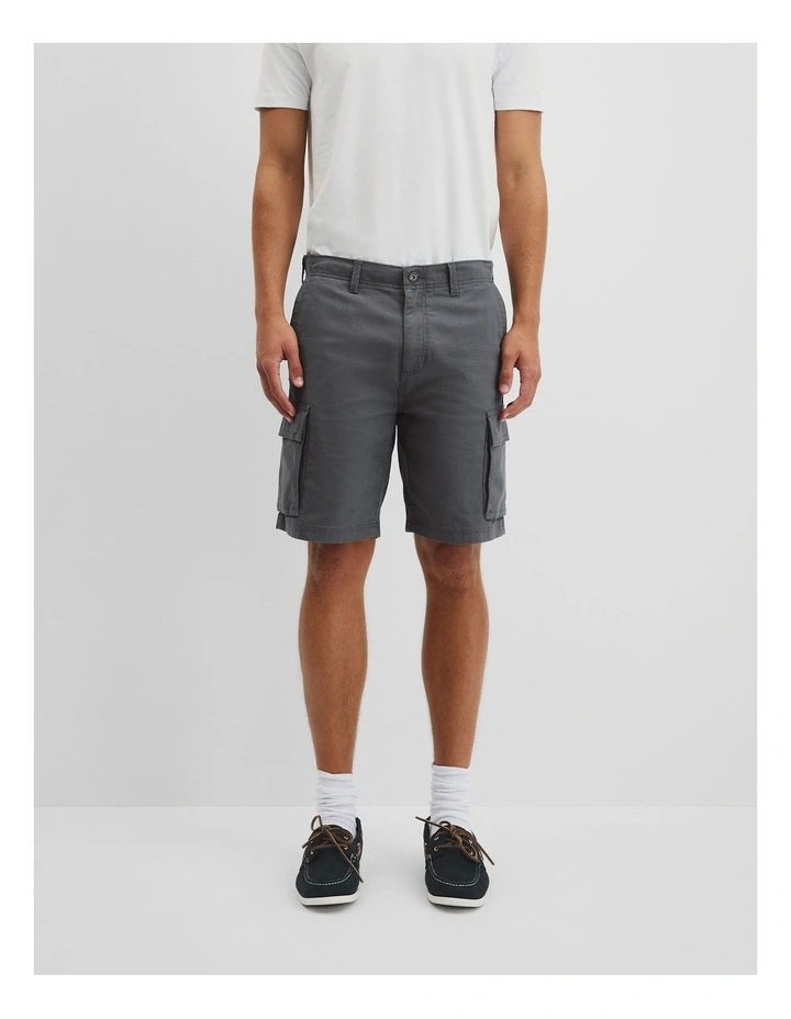 Canvas Cargo Short in Ash Blue image 2