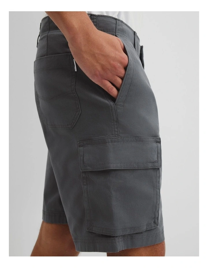 Canvas Cargo Short in Ash Blue image 3